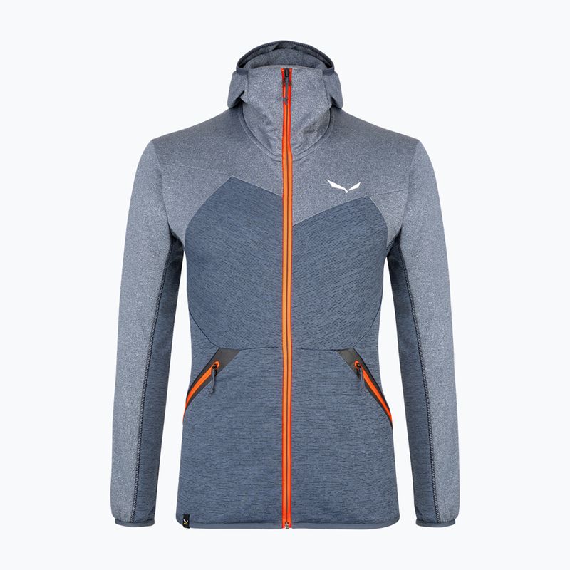 Pánská fleecová mikina Salewa Puez Melange PL FZ Hoody modrá 00-0000027386 4