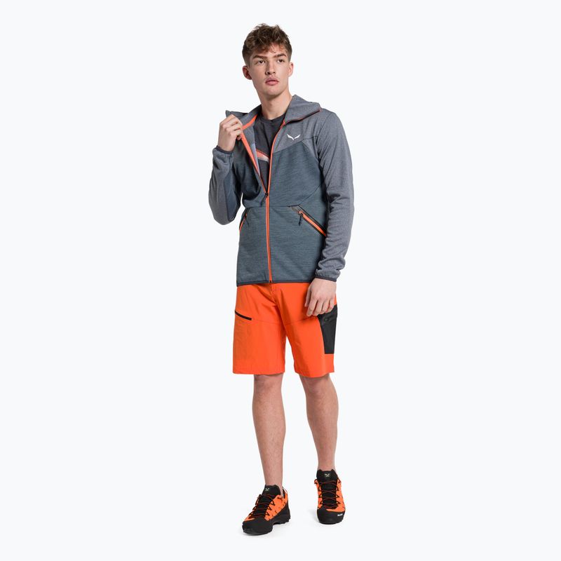 Pánská fleecová mikina Salewa Puez Melange PL FZ Hoody modrá 00-0000027386 2