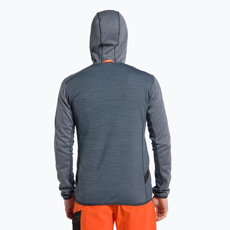 Pánská fleecová mikina Salewa Puez Melange PL FZ Hoody modrá 00-0000027386 3