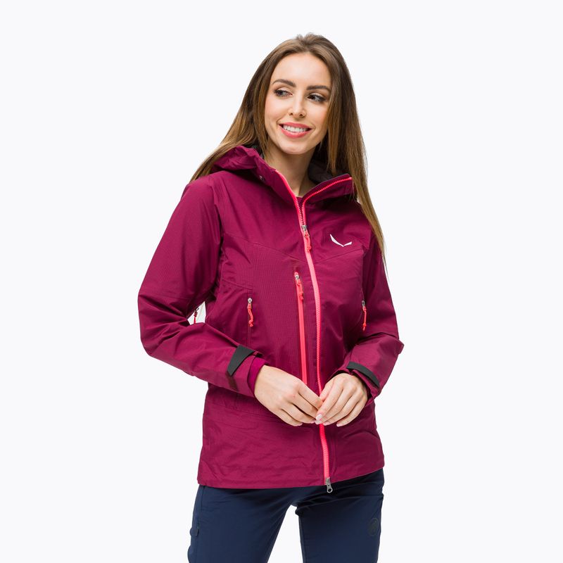 Salewa dámská bunda do deště Sella Responsive bordó 00-0000027879