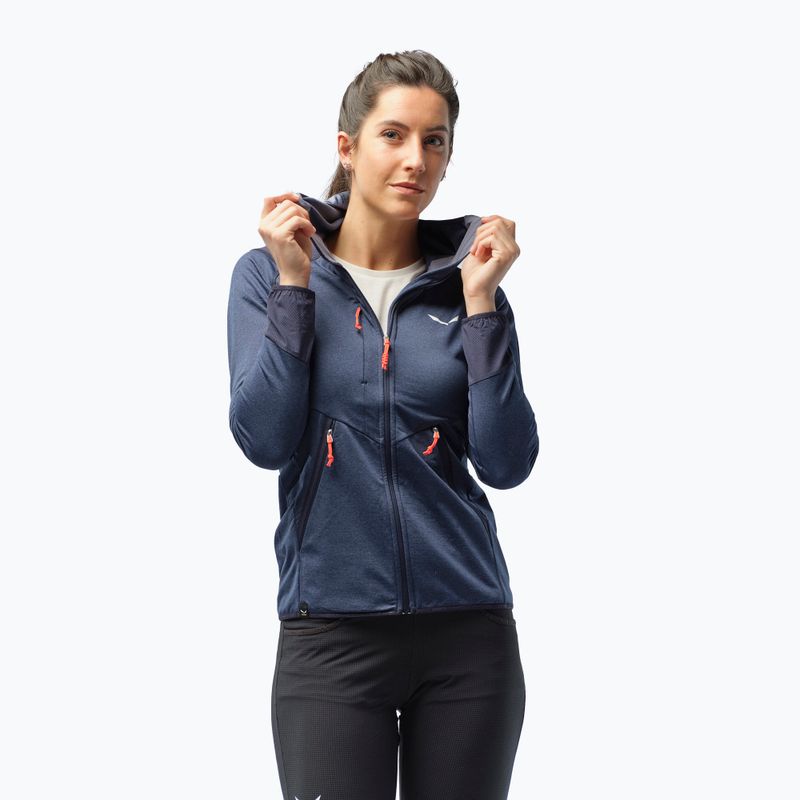 Salewa dámská fleecová mikina Agner Hybrid PL/DST FZ Hoody navy blue 00-0000027372 8