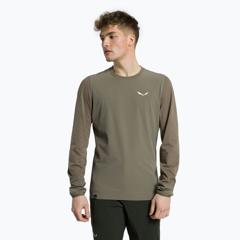 Salewa pánská trekingová košile Lavaredo Hemp Print hnědá 00-0000028062