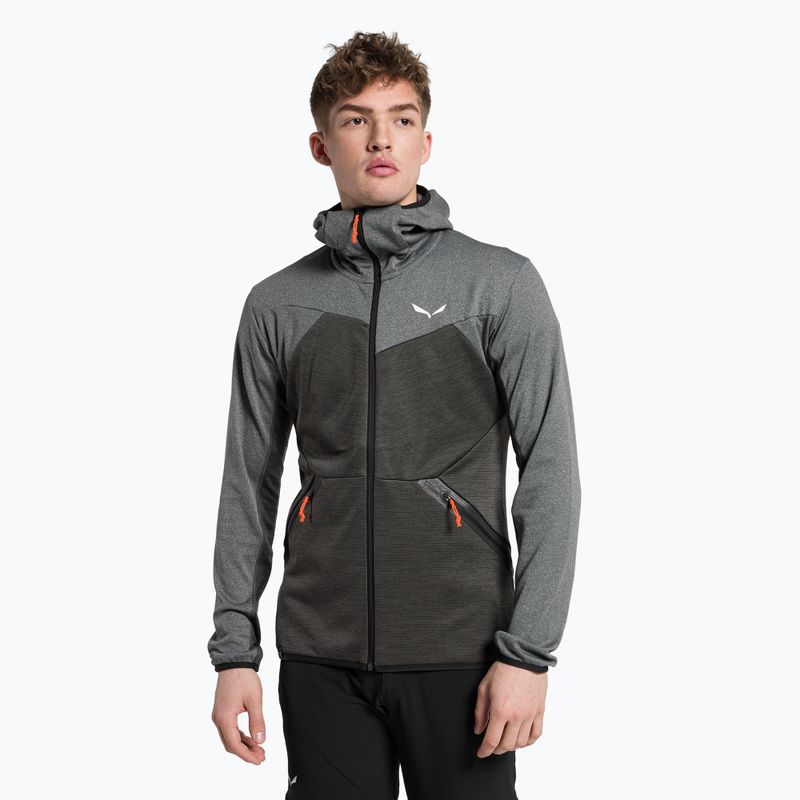 Salewa pánská fleecová mikina Puez Melange PL FZ Hoody šedá 00-0000027386