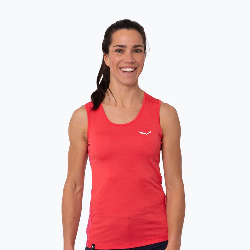 Salewa dámské trekové tričko Puez Graphic Dry Tank pink 00-0000027482