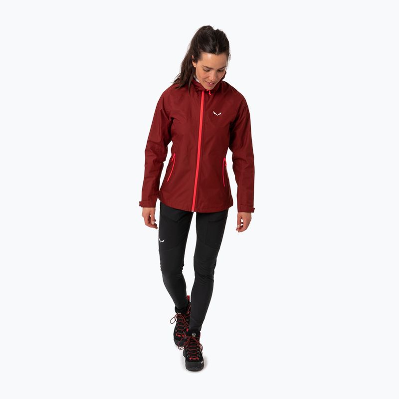 Salewa dámská bunda do deště Puez Aqua 3 PTX vínová 00-0000024546