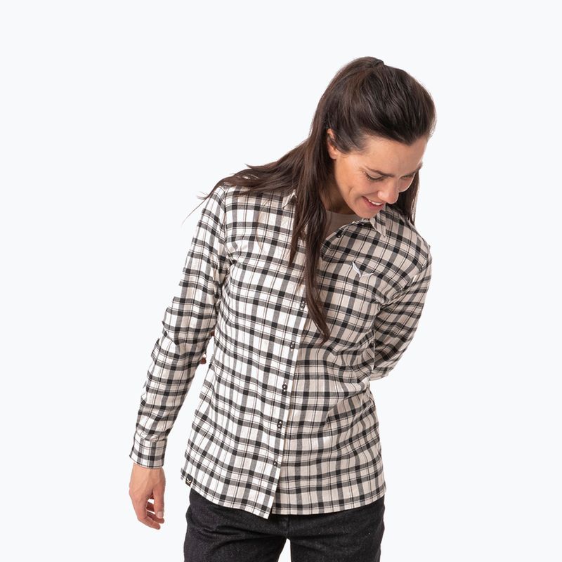 Dámská košile Salewa Fanes Flannel 5PL oatmeal/black out