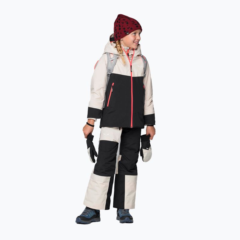 Salewa Sella Ptx/Twr dětská lyžařská bunda béžová/černá 00-0000028490