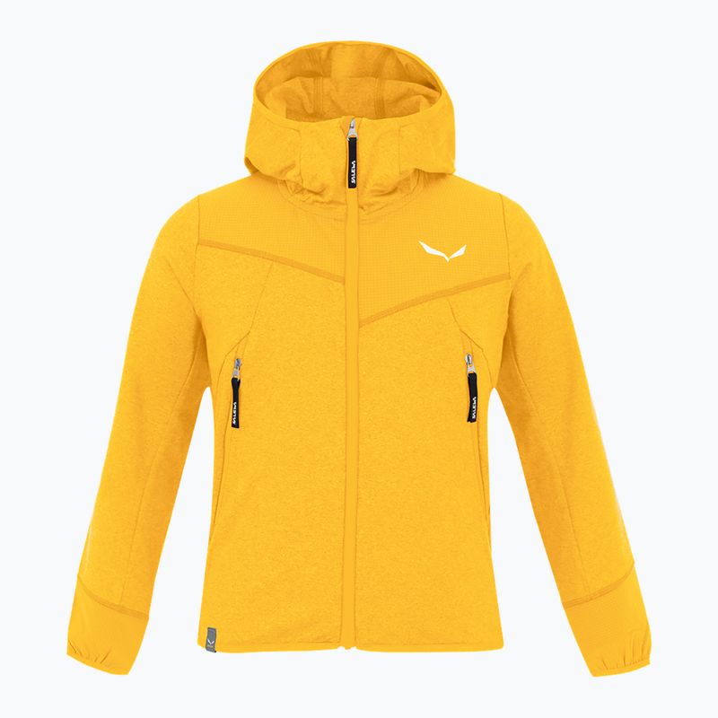 Salewa dětská fleecová mikina Agner Melange PL FZ Hoody žlutá 00-0000027768