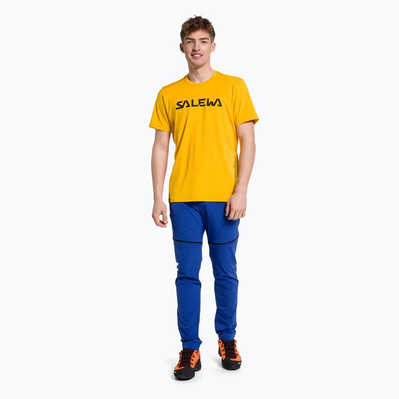 Salewa pánské trekové tričko Puez Hybrid 2 Dry žlutá 27397 2