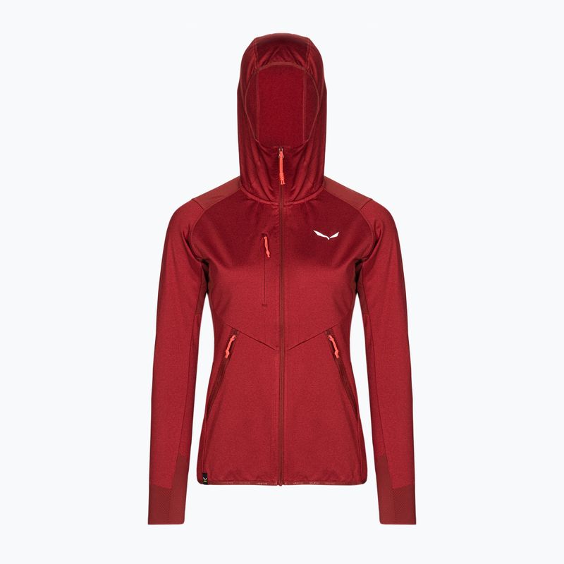 Salewa dámská fleecová mikina Agner Hybrid PL/DST FZ Hoody tmavě červená 00-0000027372