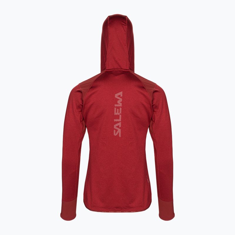 Salewa dámská fleecová mikina Agner Hybrid PL/DST FZ Hoody tmavě červená 00-0000027372 2