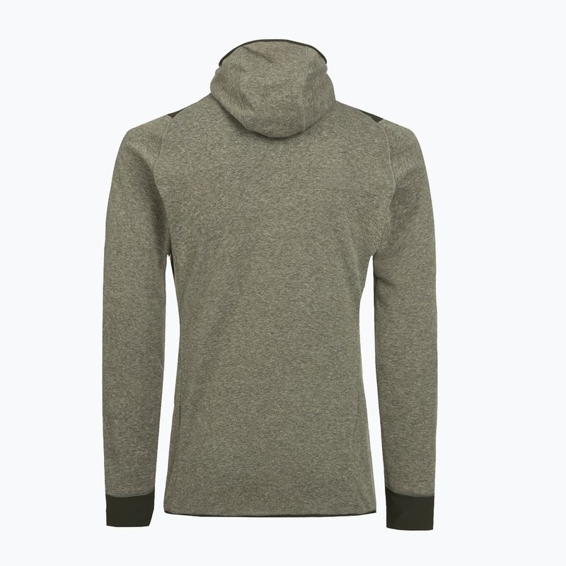 Pánská trekingová mikina Salewa Puez 2 Dry Hood FZ dark olive melange 2