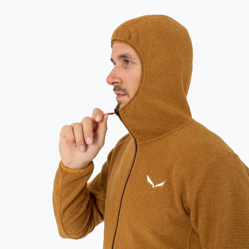 Pánská fleecová mikina Salewa Nuvolo EN golden brown melange 4
