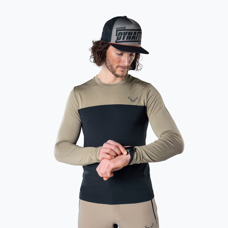 Pánské trekové tričko Longsleeve DYNAFIT Traverse S-Tech bluberry rock khaki