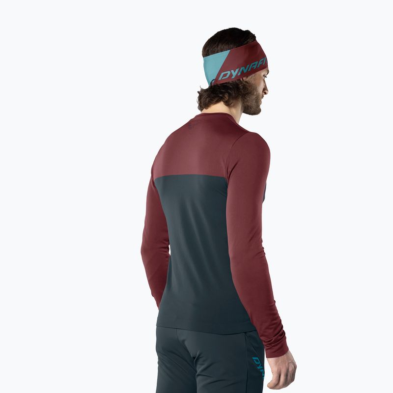 Pánské trekové tričko Longsleeve DYNAFIT Traverse S-Tech bluberry burgundy 3