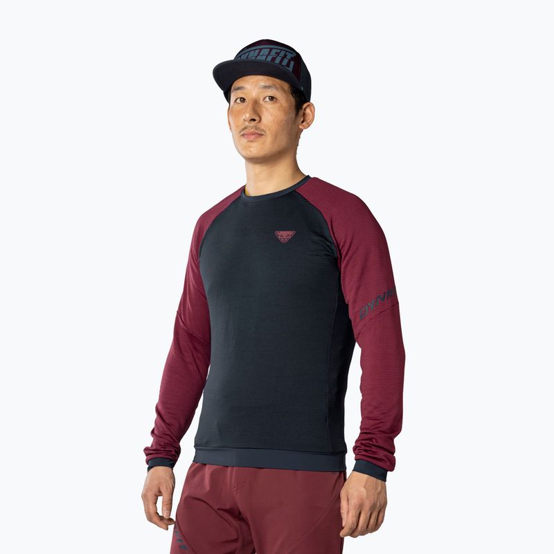 Pánské trekové tričko Longsleeve DYNAFIT Speed Polartec burgundy