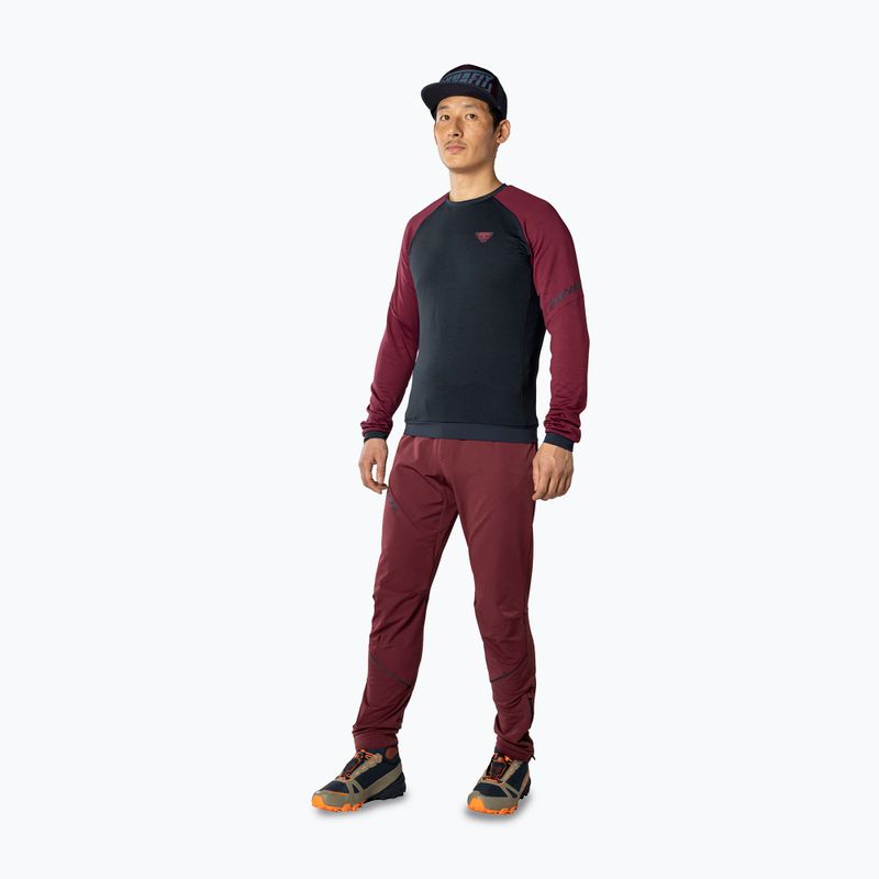 Pánské trekové tričko Longsleeve DYNAFIT Speed Polartec burgundy 2