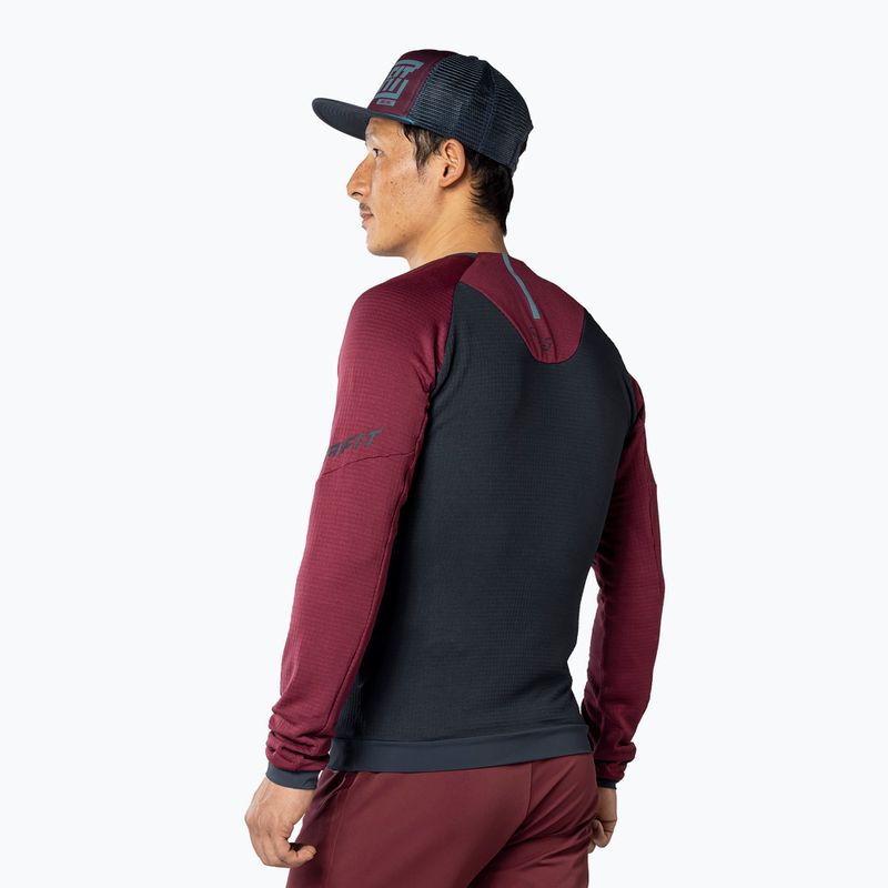 Pánské trekové tričko Longsleeve DYNAFIT Speed Polartec burgundy 3