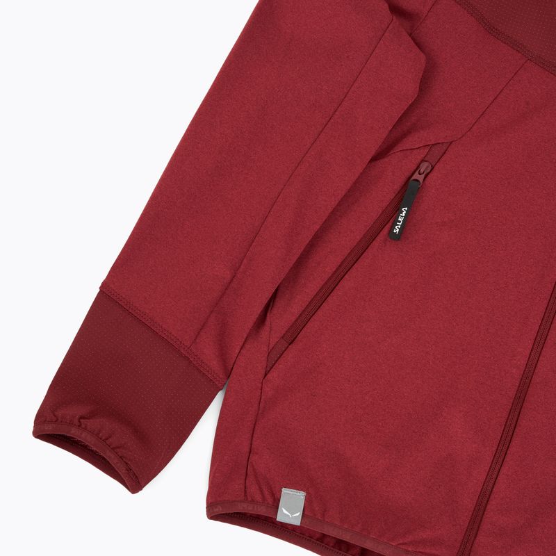 Dětská treková mikina  Salewa Agner Melange PL FZ Hoody syrah 4