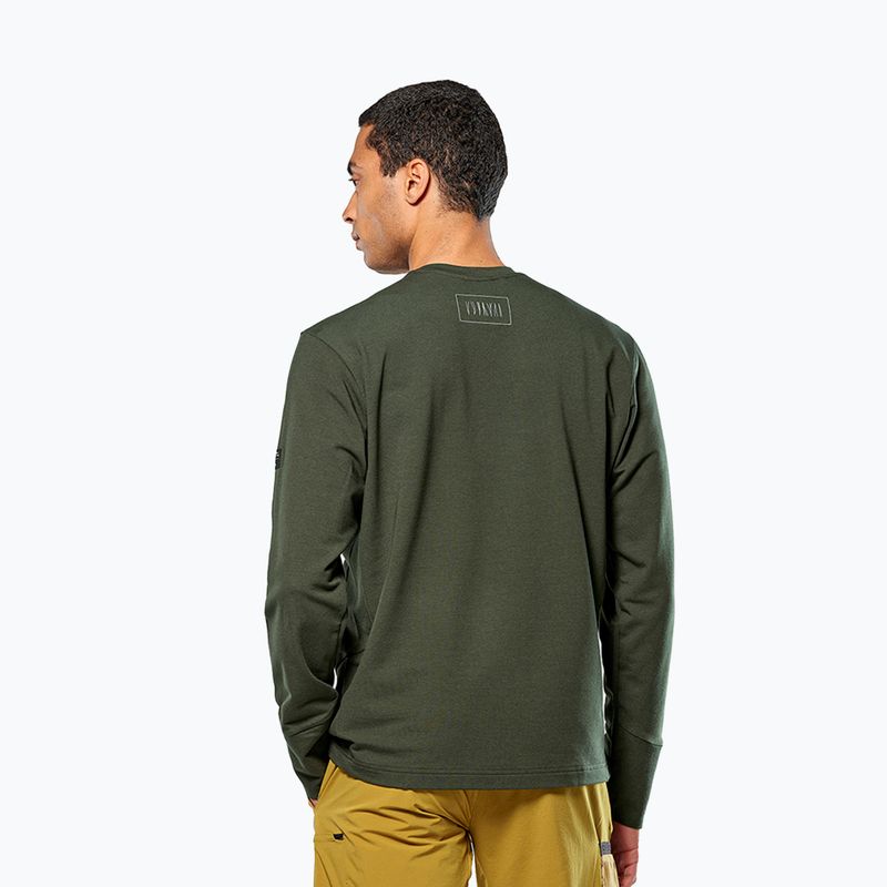 Pánská mikina Salewa Fanes Dry Pullover tmavě olivová 3
