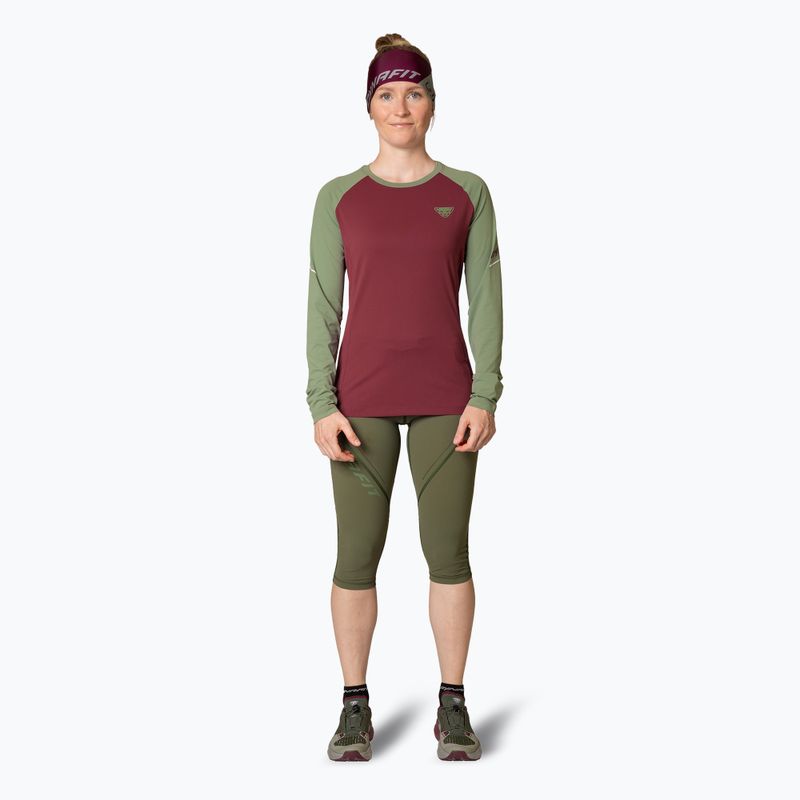 Dámské běžecké tričko LongsleeveDYNAFIT Alpine Pro burgundy 2