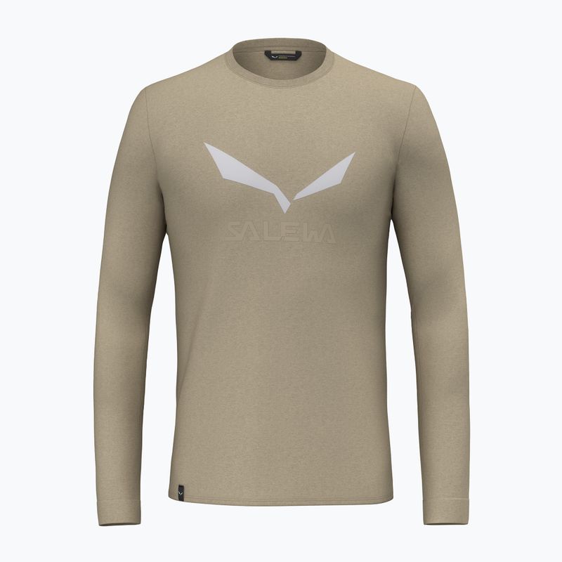 Pánské trekingové tričko longsleeve Salewa Solidlogo Dry quicksand