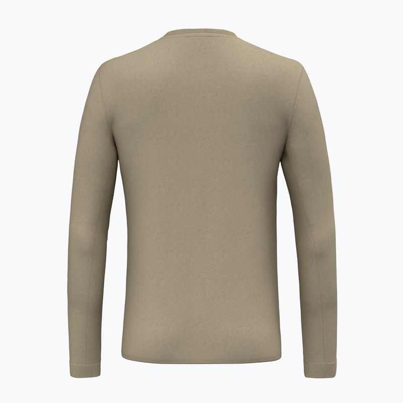 Pánské trekingové tričko longsleeve Salewa Solidlogo Dry quicksand 2