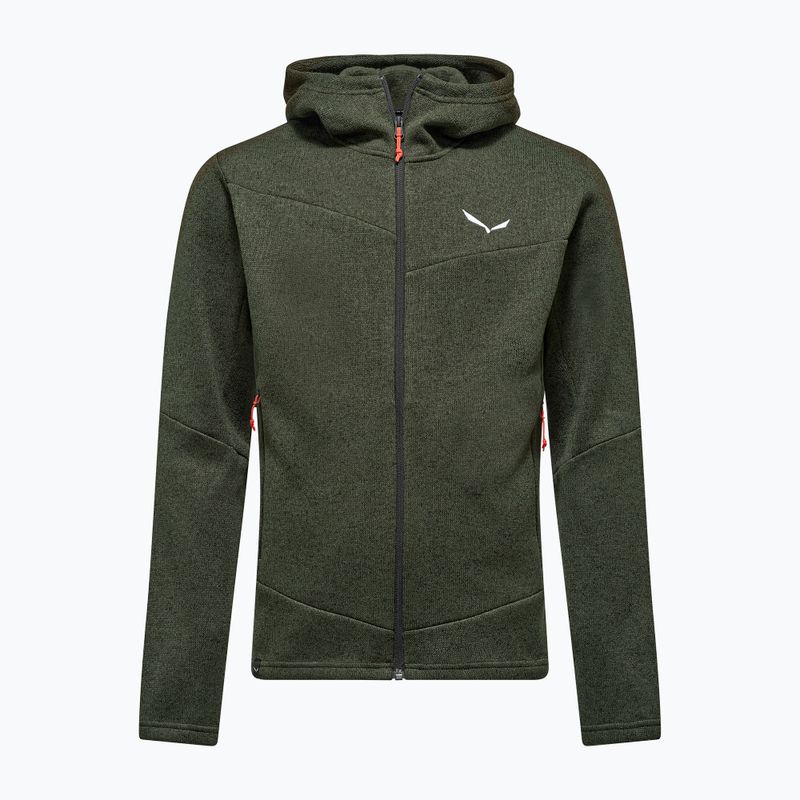 Pánská treková mikina Salewa Puez Rocca Polarlite Hood dark olive 5