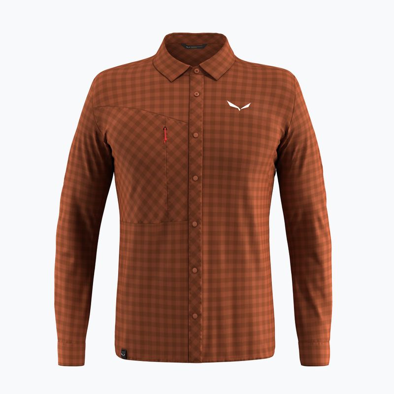 Pánské tričko Salewa Puez Dry L/S bombay brown