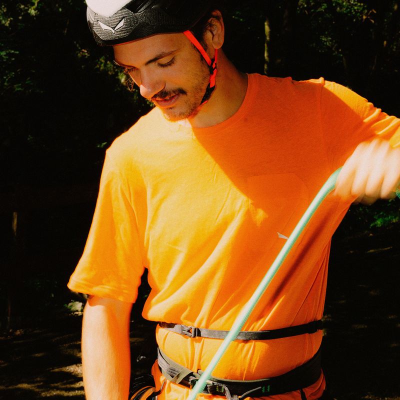 Pánské trekové tričko Salewa Agner Hemp/Dst turmeric 7