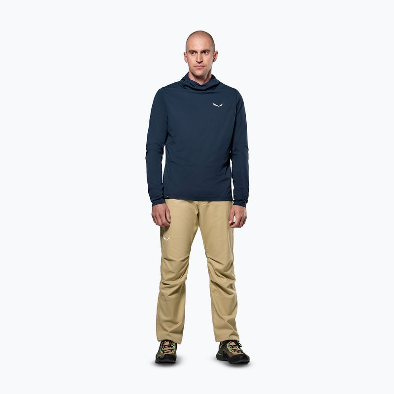 Pánská trekingová mikina Salewa Puez Sun Hoodie navy blazer 2