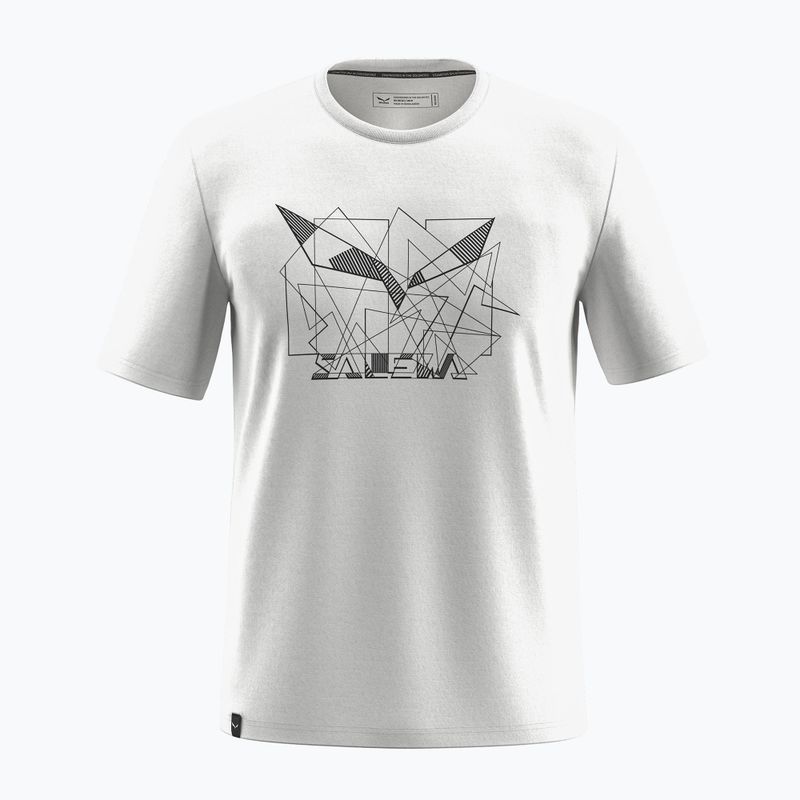 Pánské tričko Salewa Eagle Geometric T-shirt optical white
