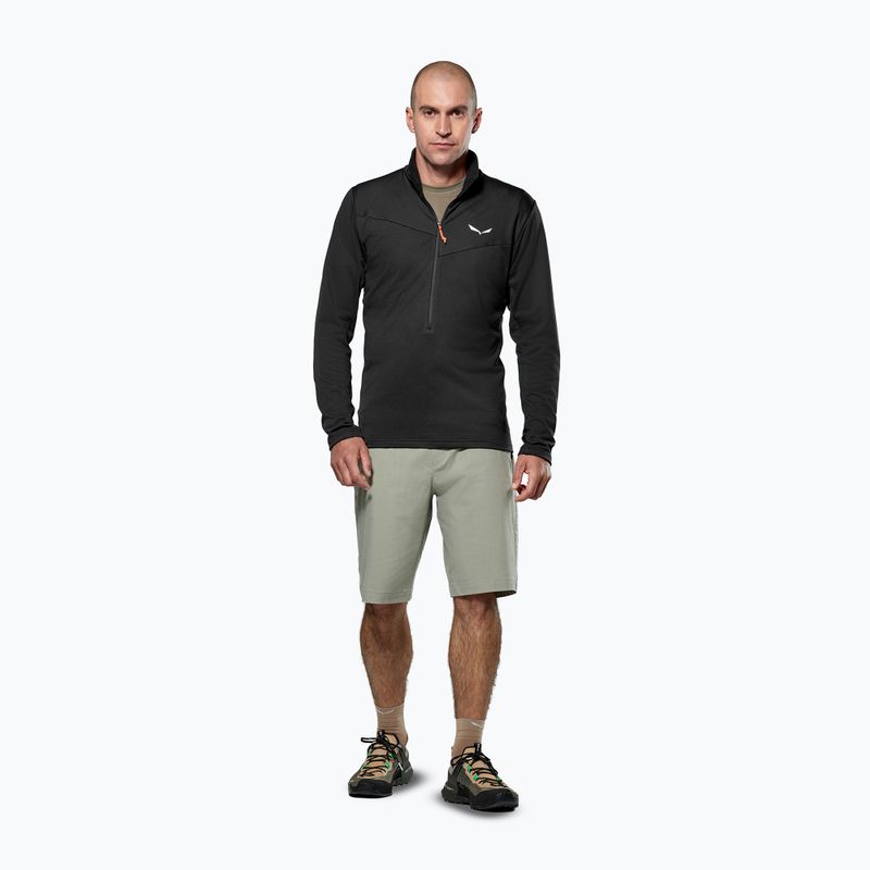 Pánská trekingová mikina Salewa Puez Cammio Polarlite Half Zip Black Out 2