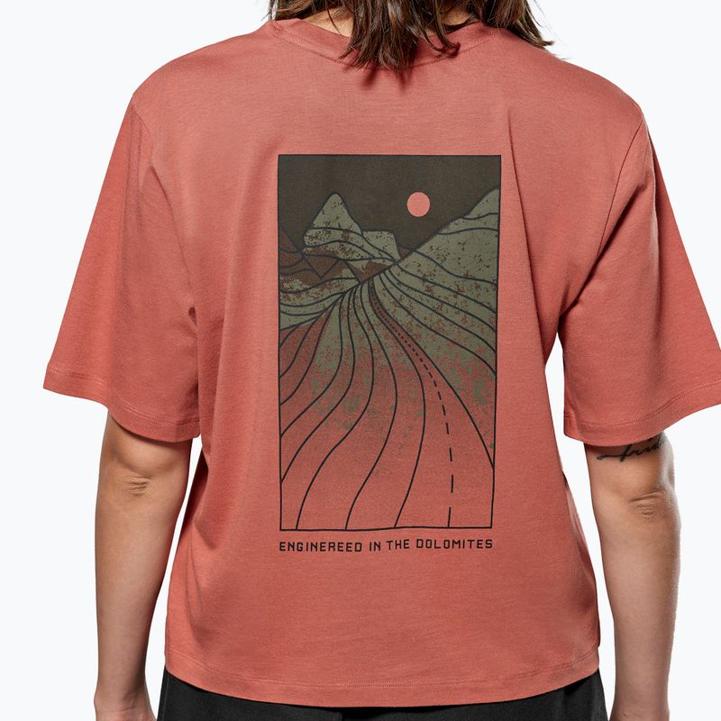 Dámské tričko Salewa Eagle Sunset Loose etruscan red 4