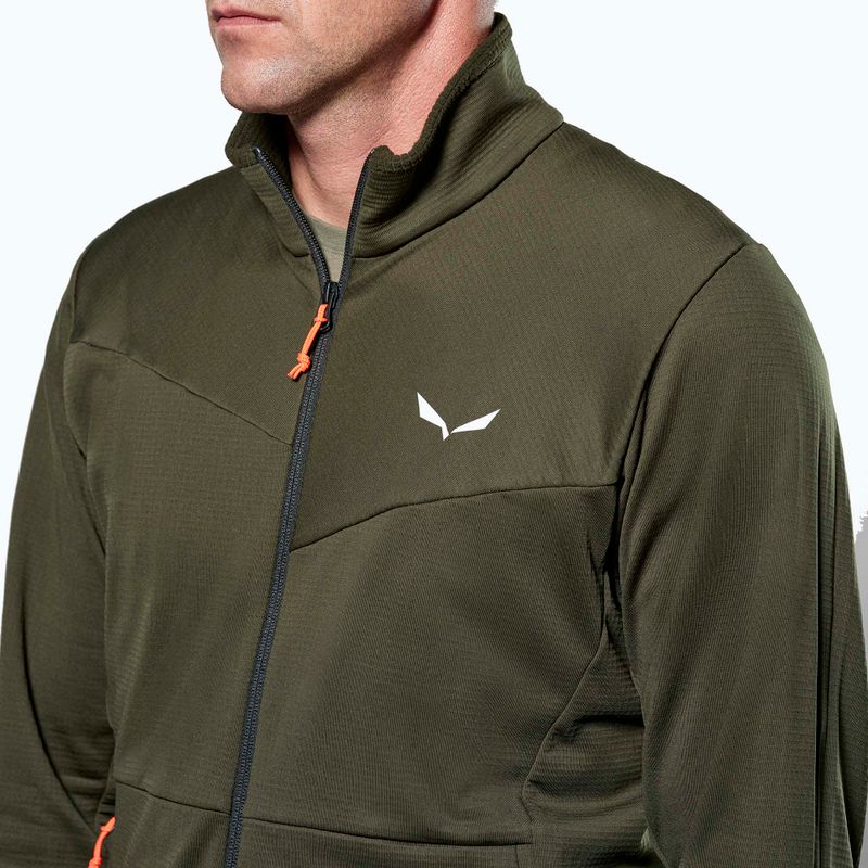Pánská trekingová mikina Salewa Puez Cammio PL dark olive 4