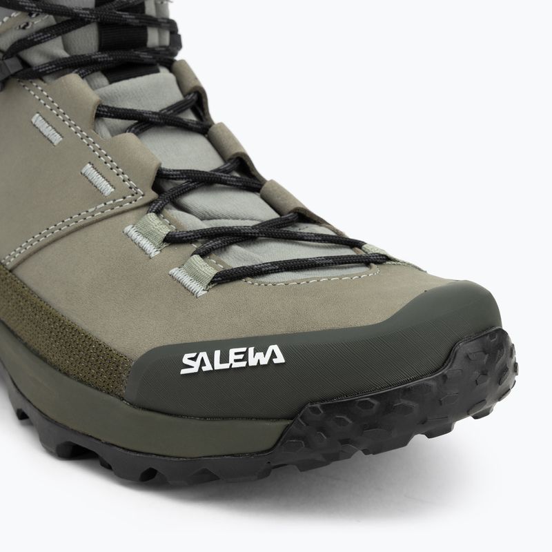 Pánské trekové boty Salewa Puez Leather Mid Ptx shadow / dark olive 7