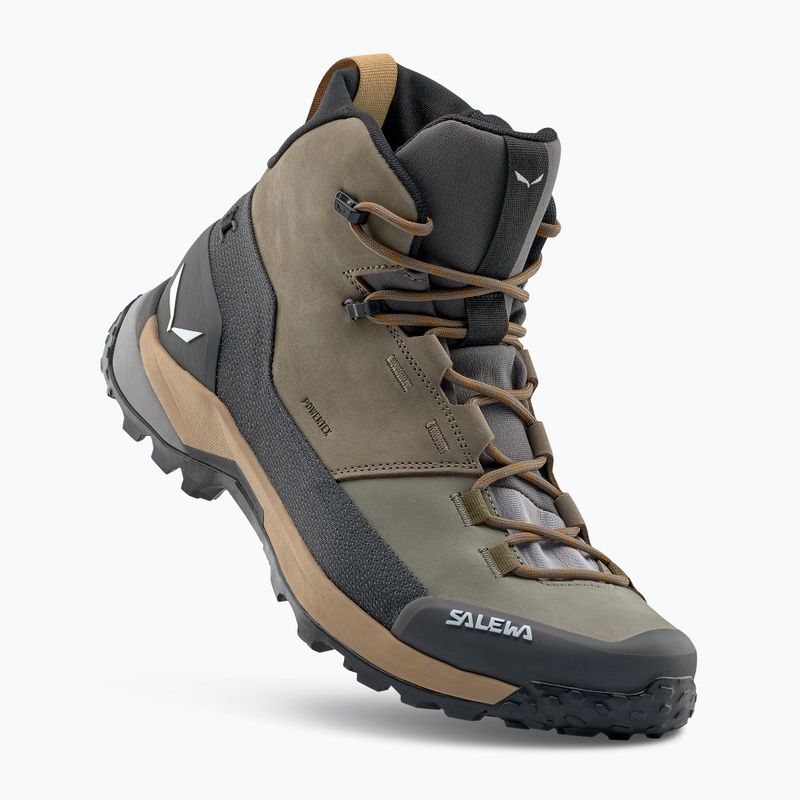 Pánské trekové boty Salewa Puez Leather Mid Ptx bungee cord / onyx 12