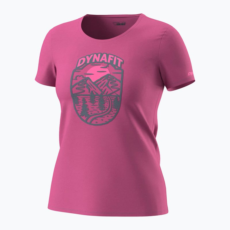 Dámské tričko DYNAFIT Graphic Co magenta/horizon 4