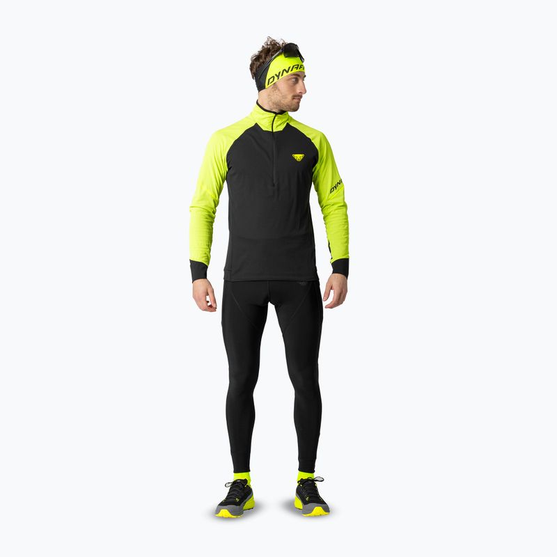Pánská běžecká mikina DYNAFIT Alpine 1/2 Zip Tee ultra yellow/0910 2