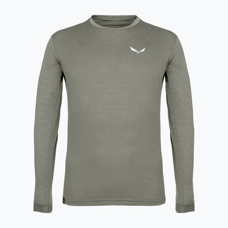Pánské tričko Longsleeve Salewa Puez Melange Dry faded green melange