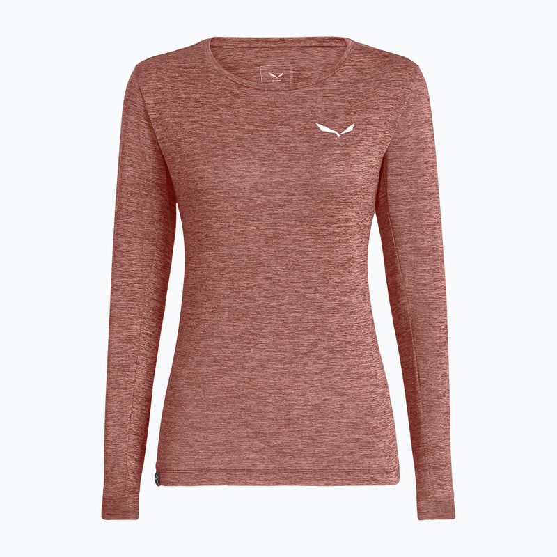 Dámské trekingové tričko Longsleeve Salewa Puez Melange Dry desert pink melange