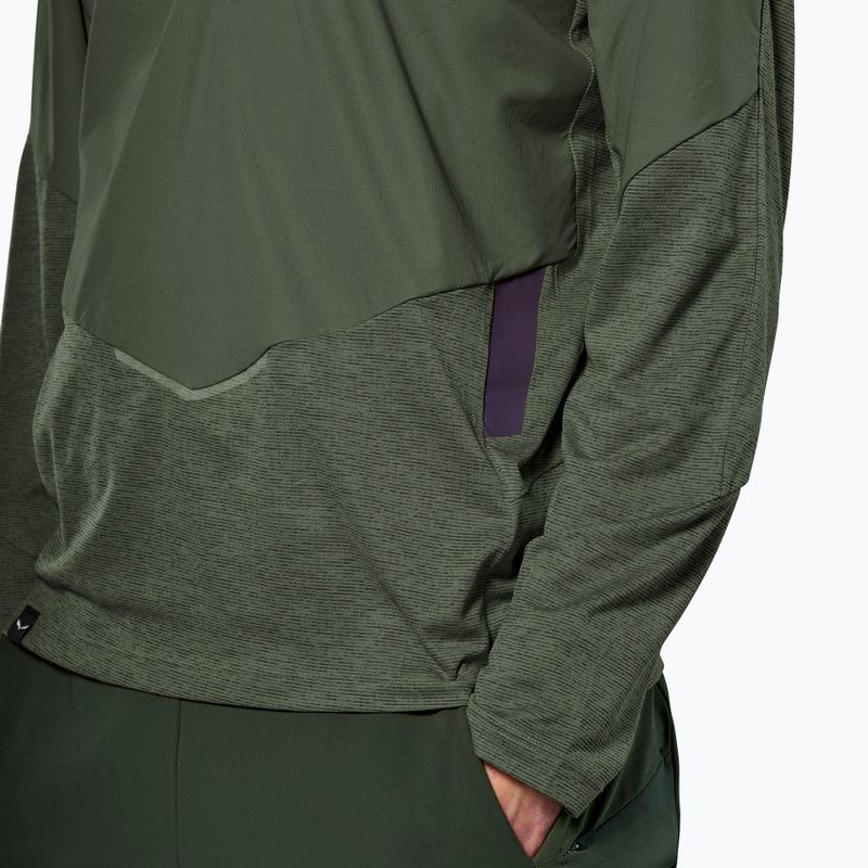 Pánské tričko Longsleeve Salewa Pedroc Dry Wind Half Zip Tee faded green 4