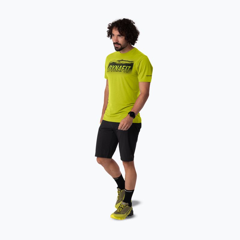 Pánské trekové tričko DYNAFIT Transalper Graphic golden lime/5a30 2