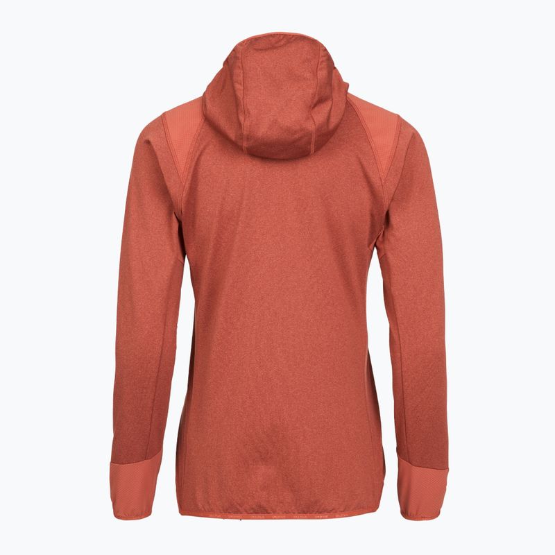Dámská trekingová mikina Salewa Agner Hybrid PL/DST FZ Hoody etruscan red melange 2