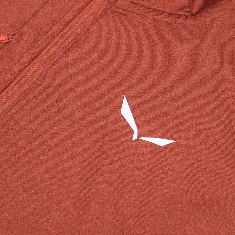 Dámská trekingová mikina Salewa Agner Hybrid PL/DST FZ Hoody etruscan red melange 3