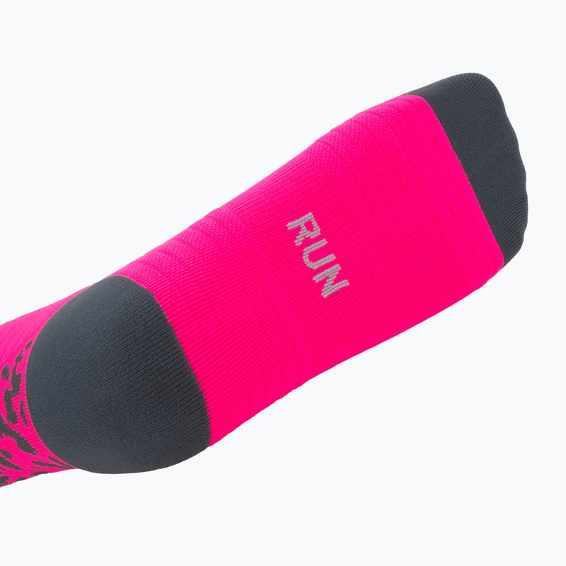 Ponožky DYNAFIT Run Wild Crew pink glo 4