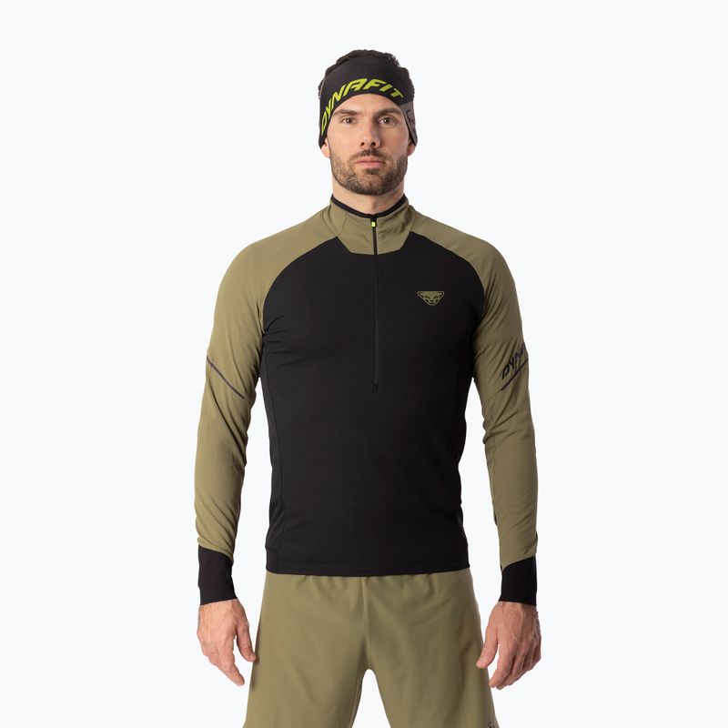 Pánská běžecká mikina Dynafit Alpine LS 1/2 Zip Tee military green/0910
