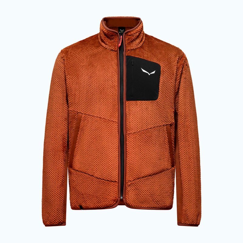 Pánská trekingová mikina Salewa Puez Warm Full Zip bombay brown
