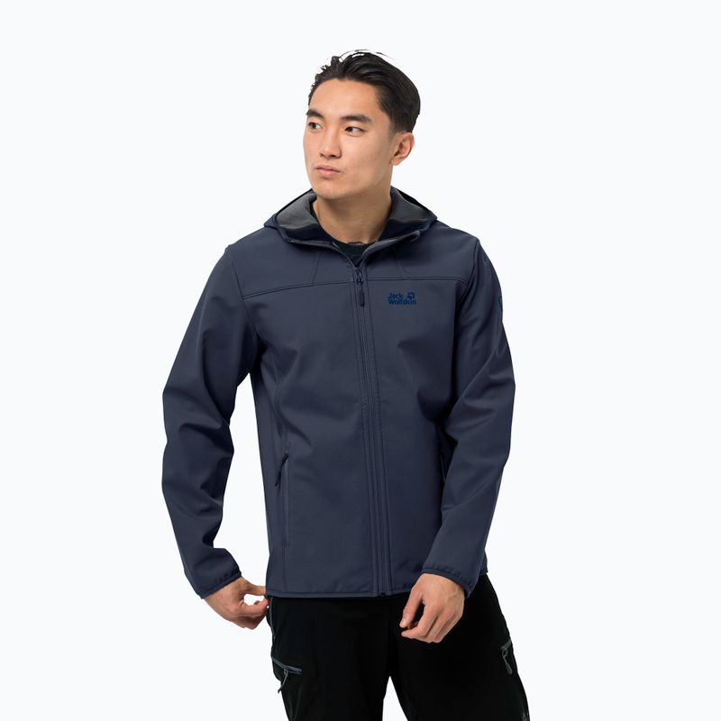 Pánská softshellová bunda Jack Wolfskin Northern Point tmavě modrá 1304001_1033