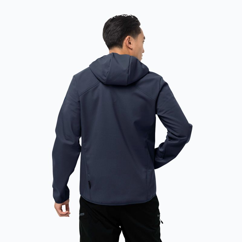 Pánská softshellová bunda Jack Wolfskin Northern Point tmavě modrá 1304001_1033 2
